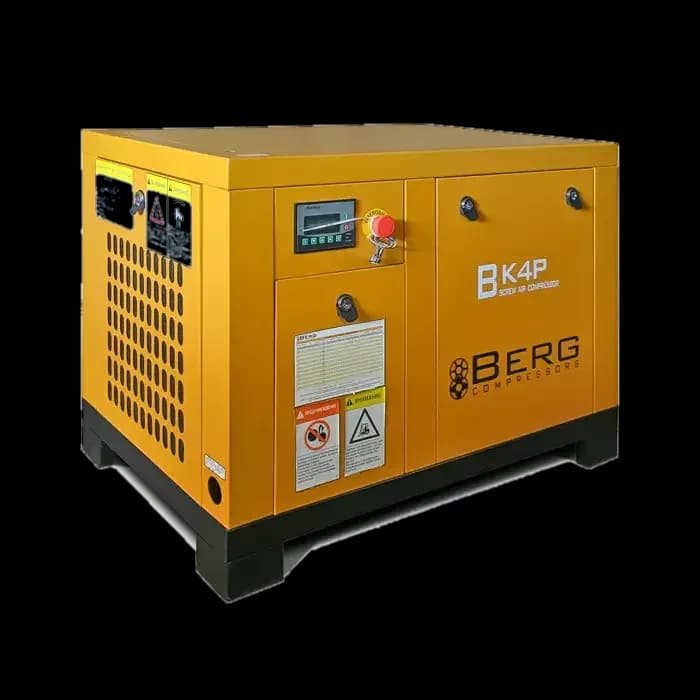 Винтовой компрессор BERG ВК-4Р, 7 бар, с преобразователем (7 бар, IP 55, С преобразователем)